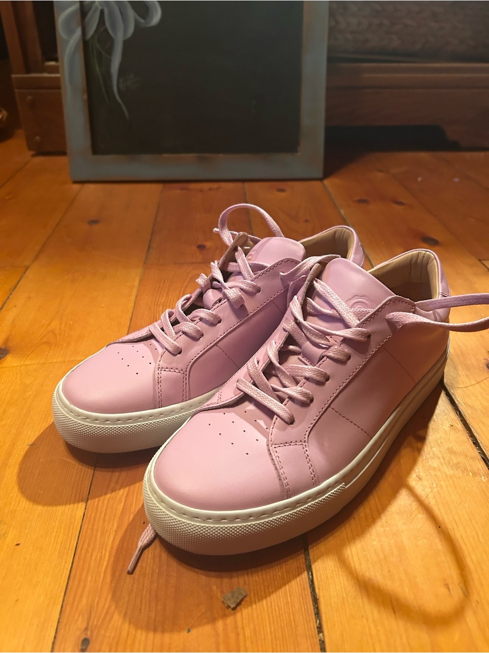 Greats Brooklyn Pink Leather Sneakers